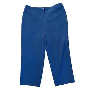 Chico's Size 0 (Small) Weekends Crop Pants Blue Pockets Lightweight Airy Comfort